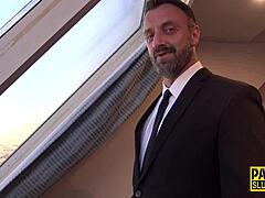 throat fucked sub toys with monster cock in wild session