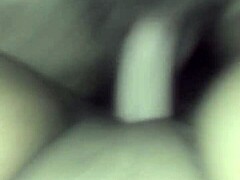 Busty babe gets a creampie from the inside