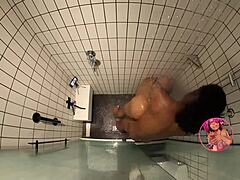 Ebony anime cosplayer says, fuck me in the shower now
