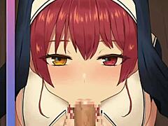 intriguing new scenes with houshou player in hentai game pov