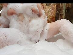 karlythoth flaunts her shaved natural tits in fun chat 😘