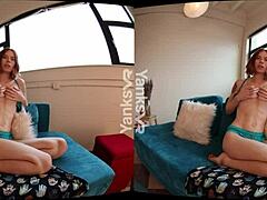 Pepper Hart masturbates to climax