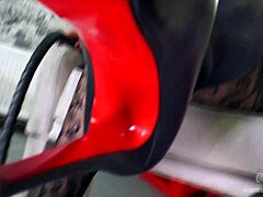 Goddess Makes You Suck Her Nylon Feet In Heels