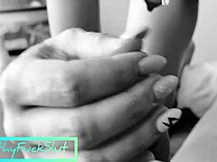 Tattooed Black Girl Stretches Balls in Blowjob and Reverse Cowgirl