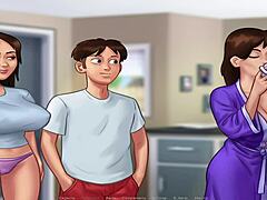 Summertime Saga maid shakes big ass while dancing