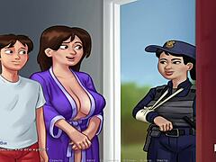 Summertime Saga maid shakes big ass while dancing