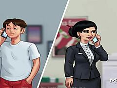 Summertime Saga maid shakes big ass while dancing