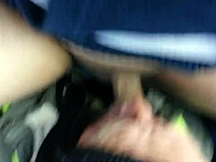 Intense blowjob in the car during work hours