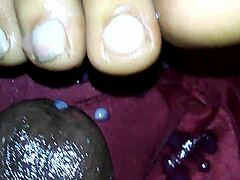 ebony foot care session with gentle touches and relaxation