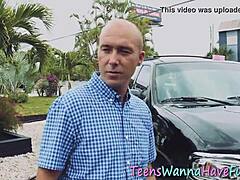 Teen amateurs get plowed with monster cocks in hardcore 3some! Watch them suck and fuck wildly.