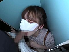 the asian amateur gets her throat filled with a huge cock