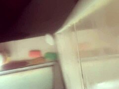 Bathroom whore gets down and dirty in steamy action.