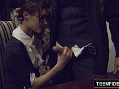 Feeling Intense: Alaina Dawson Creampied on Teacher's Desk in Teenfidelity