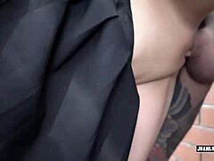 i'm having sloppy deepthroat sex with this horny blonde in public