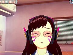 D.Va Can't Resist Getting Fucked in the Room