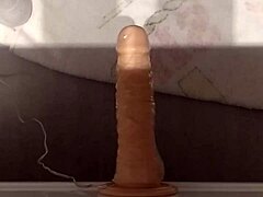 hetero dildo anal play with various toys