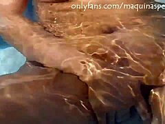 masturbating in the pool with my big ass on display.