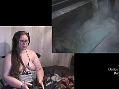 Brunette plays naked in resident evil village part 3