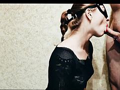 Giving blowjob to my favorite roommate!