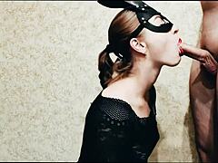 Giving blowjob to my favorite roommate!