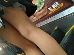 Hinting At Colombian Prostitute's Upskirt View