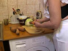 Carrot Preparation Turns Erotic with Mature Amateurs!