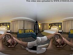 Petite escort Rory Knox experiences a massive black cock in VR