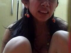 Mature Latina Amateur Toys Her Pussy and Ass