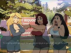 Watch her lick pussy and finger brunette in this lesbian game!