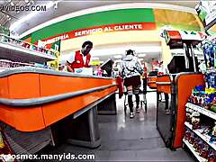 Latina Daniela Flashes Pussy And Ass In Supermarket Hentai Style
