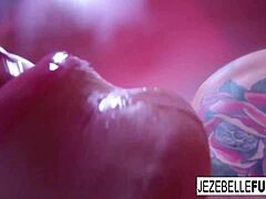 Jezebelle bond says, 'Watch my slimy spit fetish on ass'