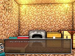 Equipping our girl with a golden bikini in Hornycraft