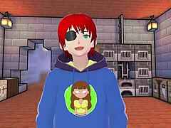 Equipping our girl with a golden bikini in Hornycraft