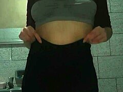 Asian Babe Fucks Herself with Dildo in Bathroom