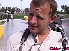 australian babe gets fingered and creampied