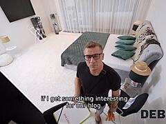 Debt4K Blonde Gets Watched Every Step in POV Reality Scene