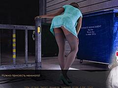 Blonde in stockings flashes upskirt at office 😏