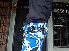 I undress while dancing in the room