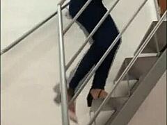 horny girl squirts during assfucking in motel