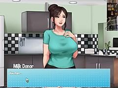 Intense house chores turn into wild masturbation session