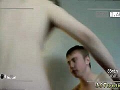 Gay white twinks with small dicks experience first cum on movie cody