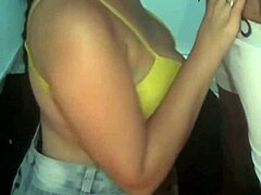 Teen 18+ takes cumshot in mouth close up