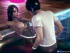 Latina gets fucked in the pool during game night