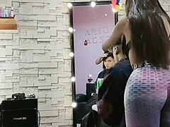 I folled the blonde stylist in her bussiness