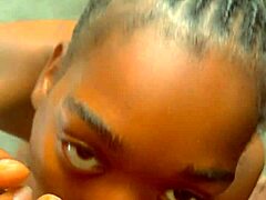 Ebony Teen Passionately Loves Deepthroating Big Black Cocks