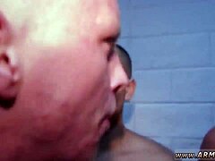 gay boy gives first blowjob to new recruits