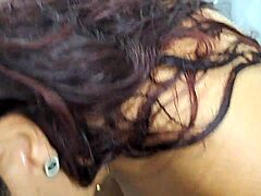 i interrupt my stepmom in the bathroom and she loves sucking my dick