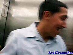 Real cumswallower amateur in orgy