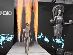 fallout 4 sporty fashion on fire in cute anime hentai scene