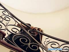 Gorgeous Dyke Squirting During Sensual Lesbian Sex!